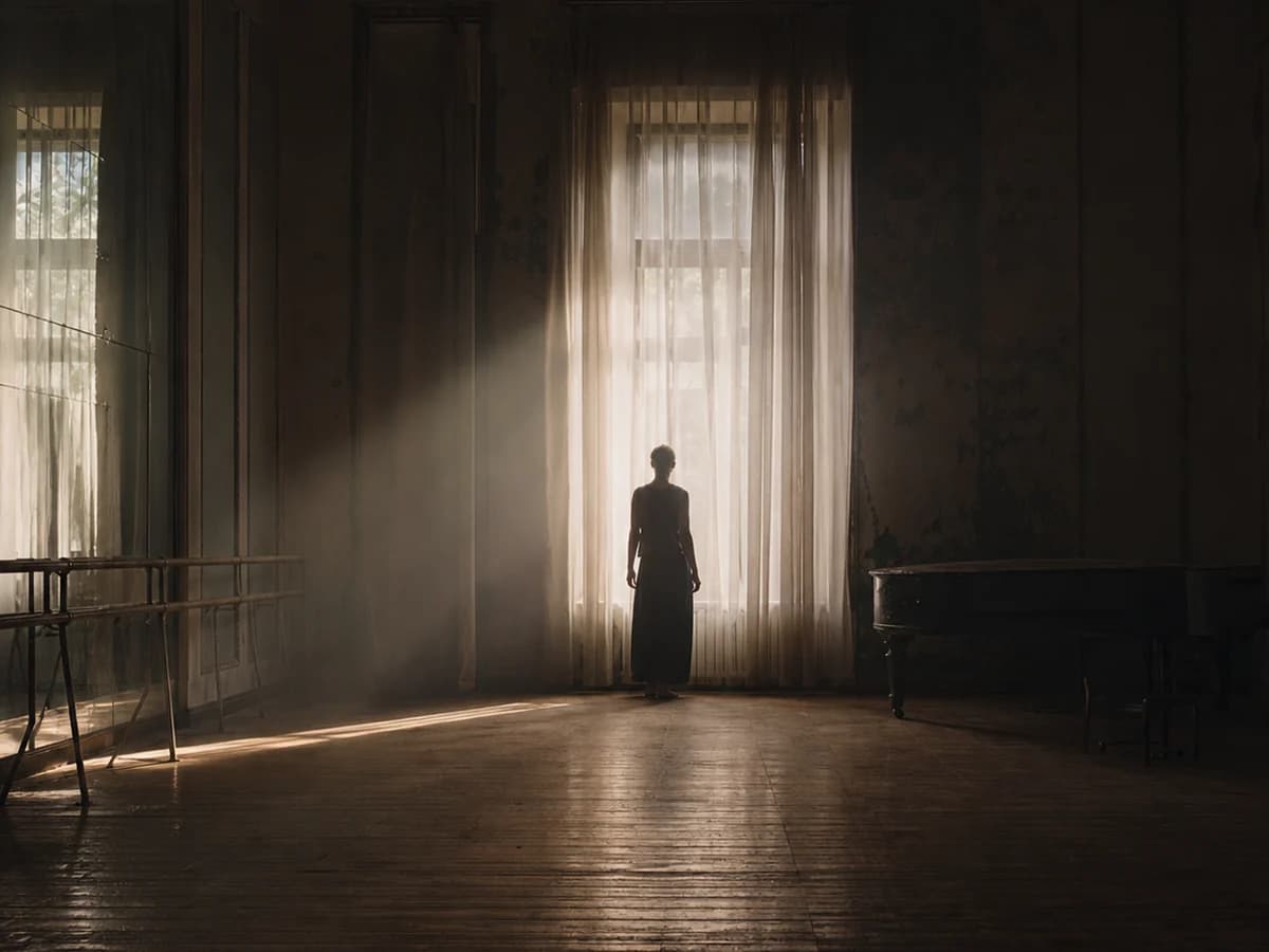 Silhouette by a window